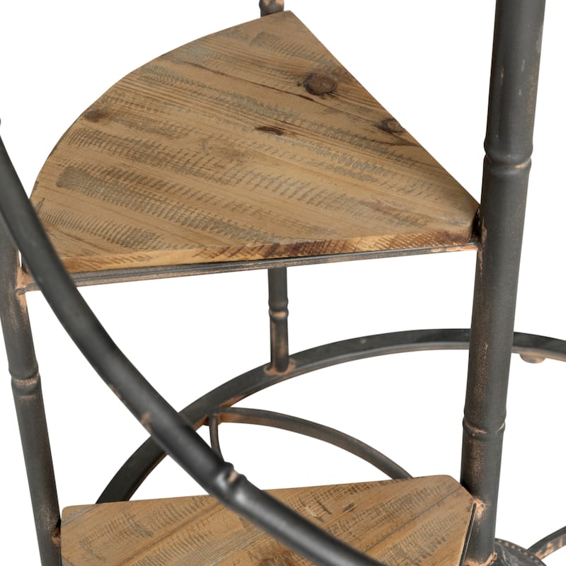 Darby Metal and Wood Display Spiral Staircase
