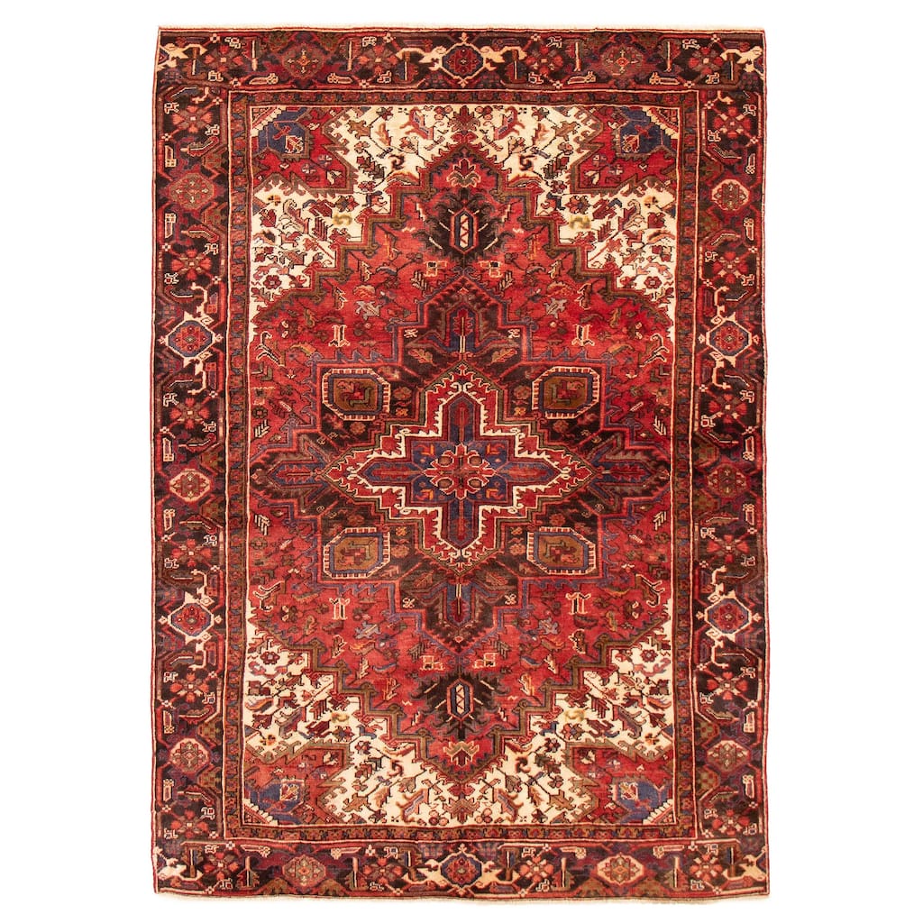 ECARPETGALLERY Hand-knotted Sarabi Red Wool Rug - 6'5 x 9'3