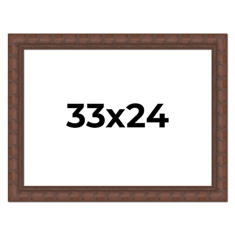 33x24 Frame Pewter Solid Wood Picture Frame Width 1.625 Inches | Interior Frame Depth 0.6875 Inches