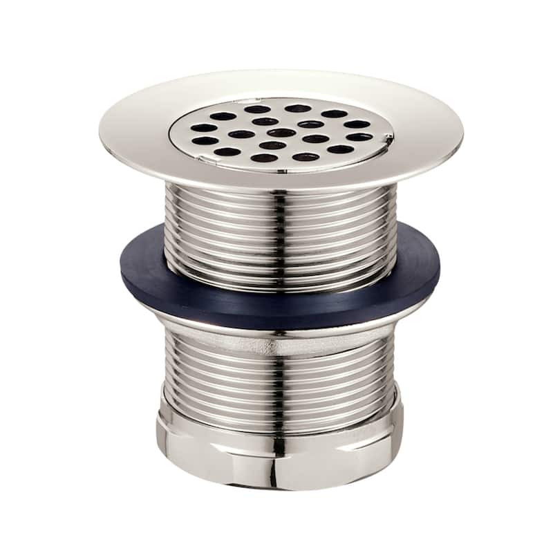 Kingston Brass Seattle 2-Inch Brass Grid Bar/Utility Sink Basket Strainer - Polished Nickel