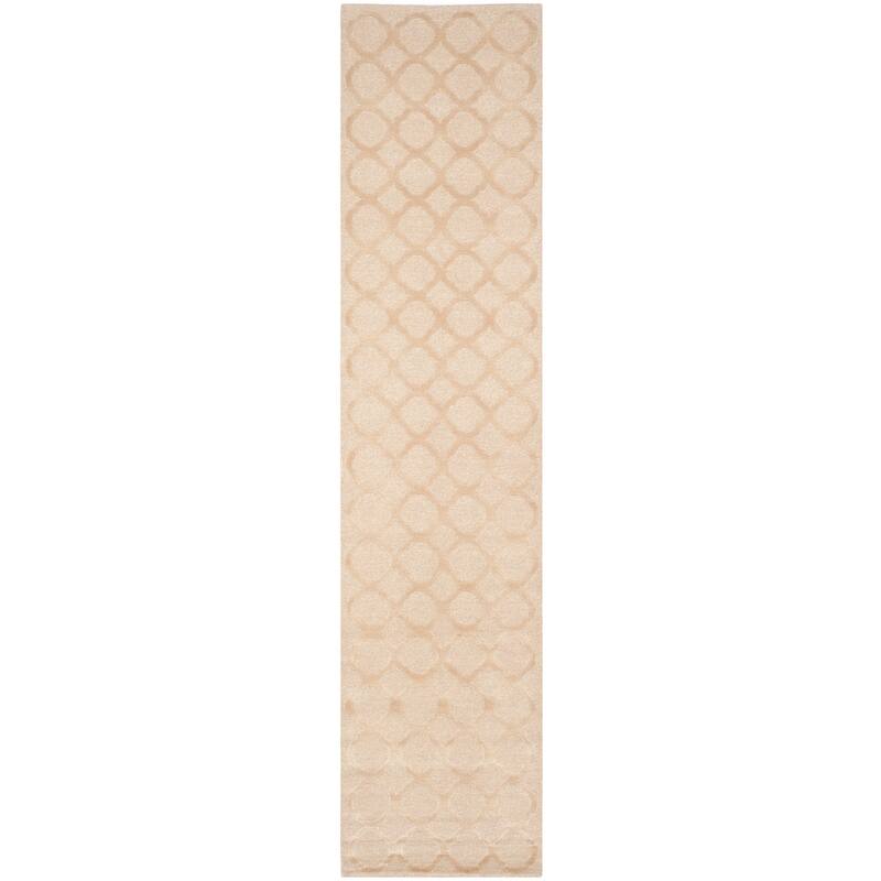 Martha Stewart by SAFAVIEH Quatrefoil Silk/ Wool Rug - 2'3" x 10' Runner - Salmon