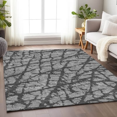Premium Washable Super Soft Modern Crackle Mayfield Rug