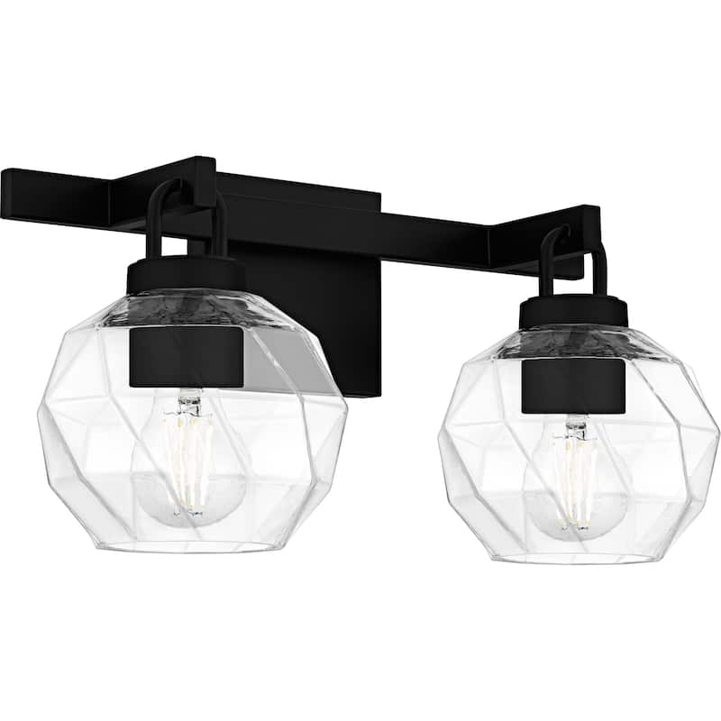Celina 2-Light Matte Black Bath Light