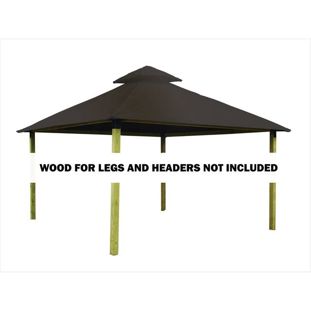 14 ft. sq. ACACIA Gazebo Roof Framing and Mounting Kit - 14X14 - Desert Beige