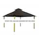 14 ft. sq. ACACIA Gazebo Roof Framing and Mounting Kit - 14X14 - Desert Beige