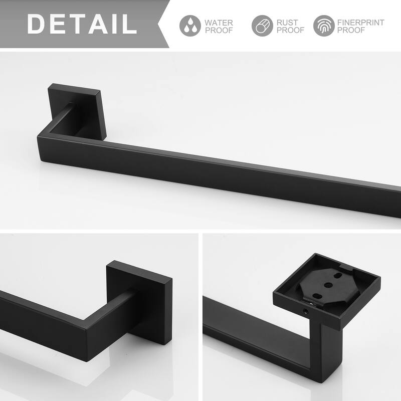 WOWOW Stainless Steel 4-Piece Bathroom Hardware Set (Includes Installation Accessories)