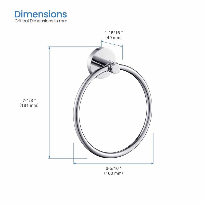Circular Bathroom Towel Ring - N/A