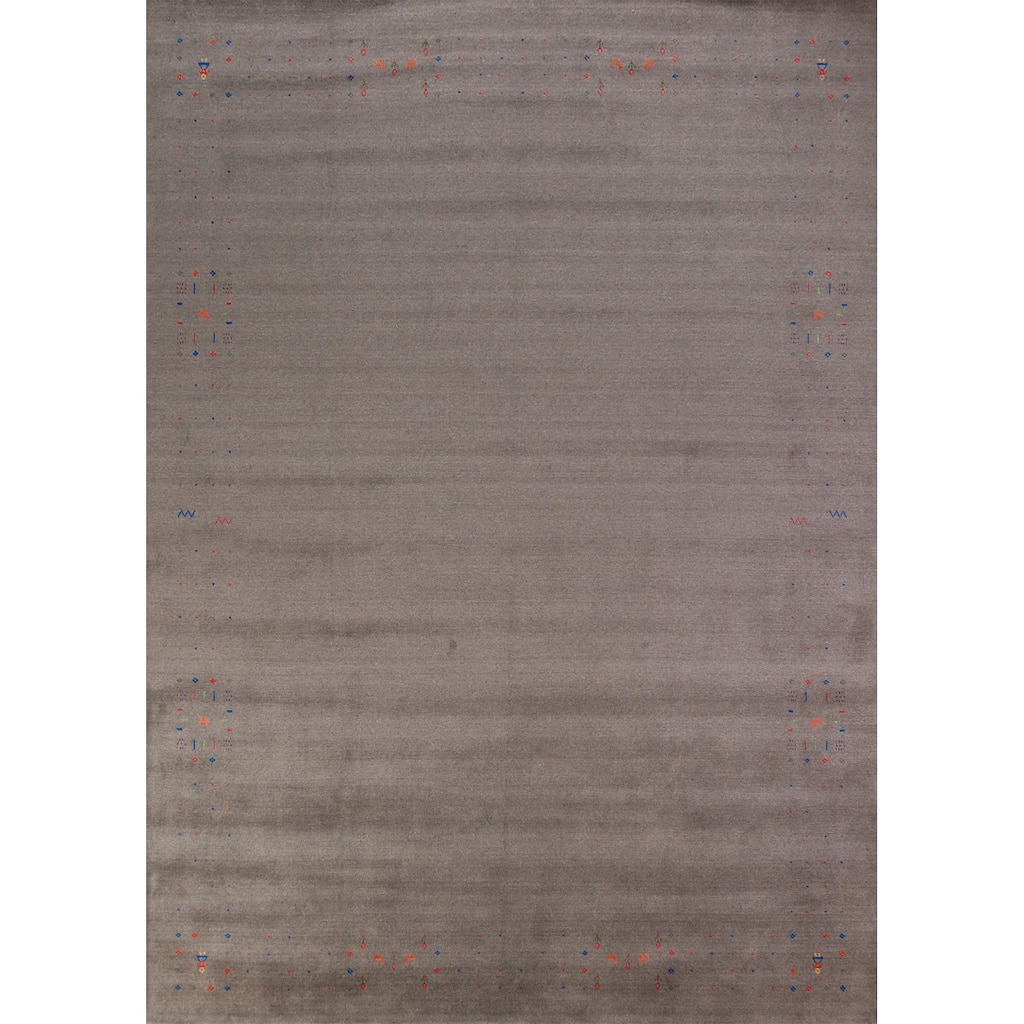 Tribal Gabbeh Indian Area Rug Handmade Living Room Wool Carpet - 9'2" x 11'11"