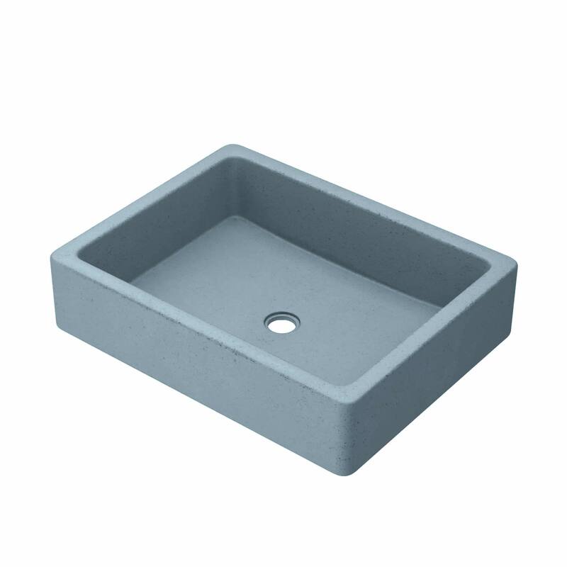 Nipomo NativeStone Undermount/ Vessel Bathroom Sink - 19.5" x 15" x 4.5" - Ocean