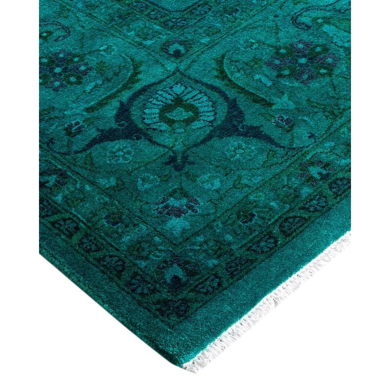 Fine Vibrance One-of-a-Kind Hand-Knotted Area Rug - Blue, 6' 3" x 9' 4" - 6' 3" x 9' 4"