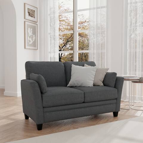 Hillsdale Grant River Upholstered Loveseat with 2 Pillows - 34H x 60W x 30.25D