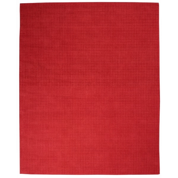 slide 2 of 28, Calvin Klein Las Vegas Textured Area Rug 8'6" x 11'6" - Red