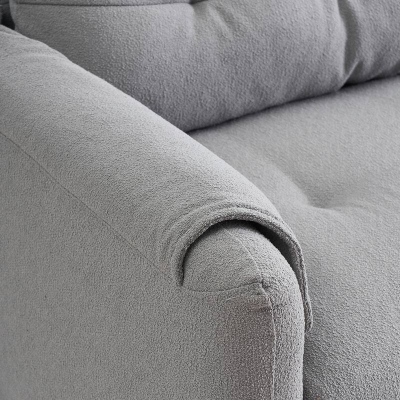 80-inch Light Grey Teddy Sofa for Versatile Use
