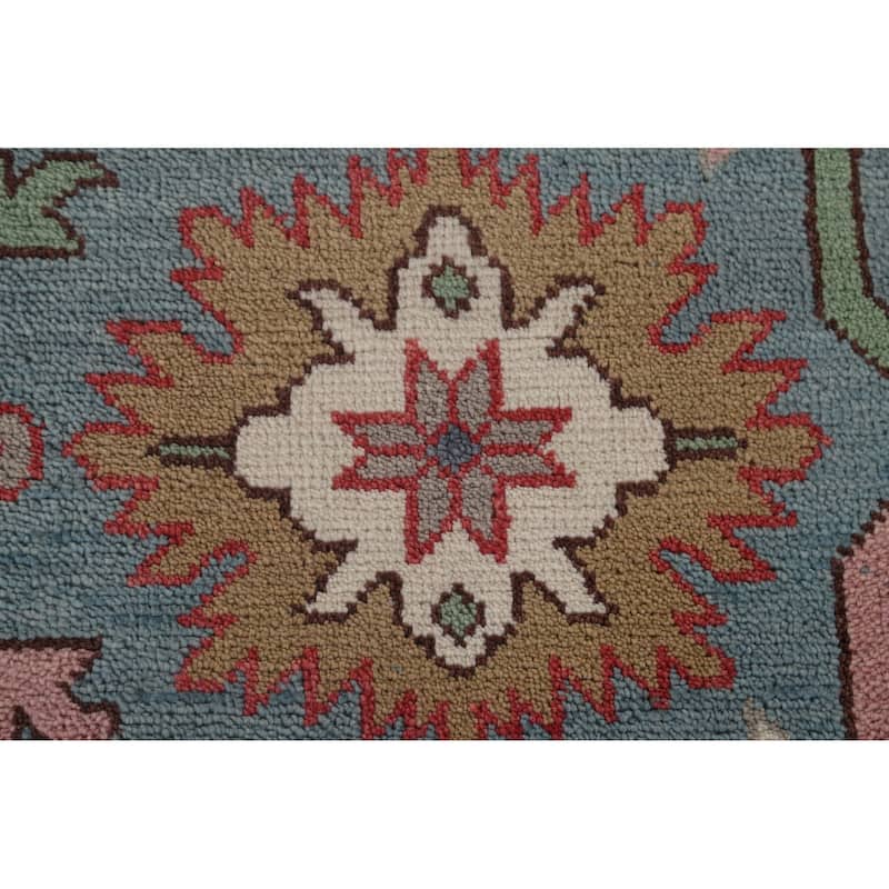 All-Over Oushak Oriental Area Rug Hand-Knotted Wool Carpet - 8'2"x 9'10"