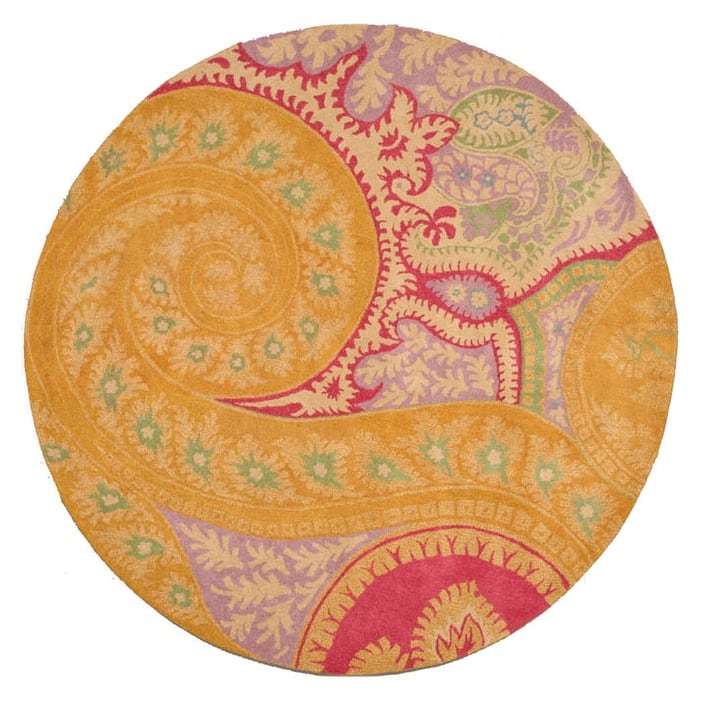 Orange Contemporary Abstract Paisley Area Rug - Elegant and Timeless Design