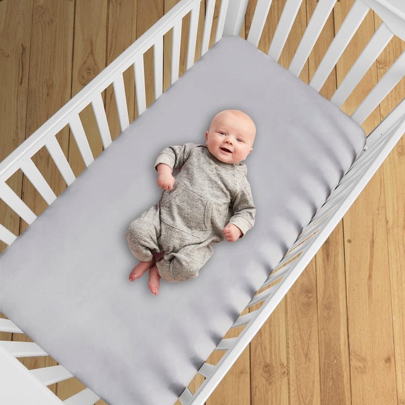 BreathableBaby All-in-One Fitted Sheet & Waterproof Cover for 52" x 28" Crib Mattress (2-Pack)