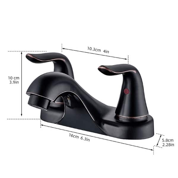 dimension image slide 0 of 2, Double Handle Waterfall Bathroom Centerset Faucet
