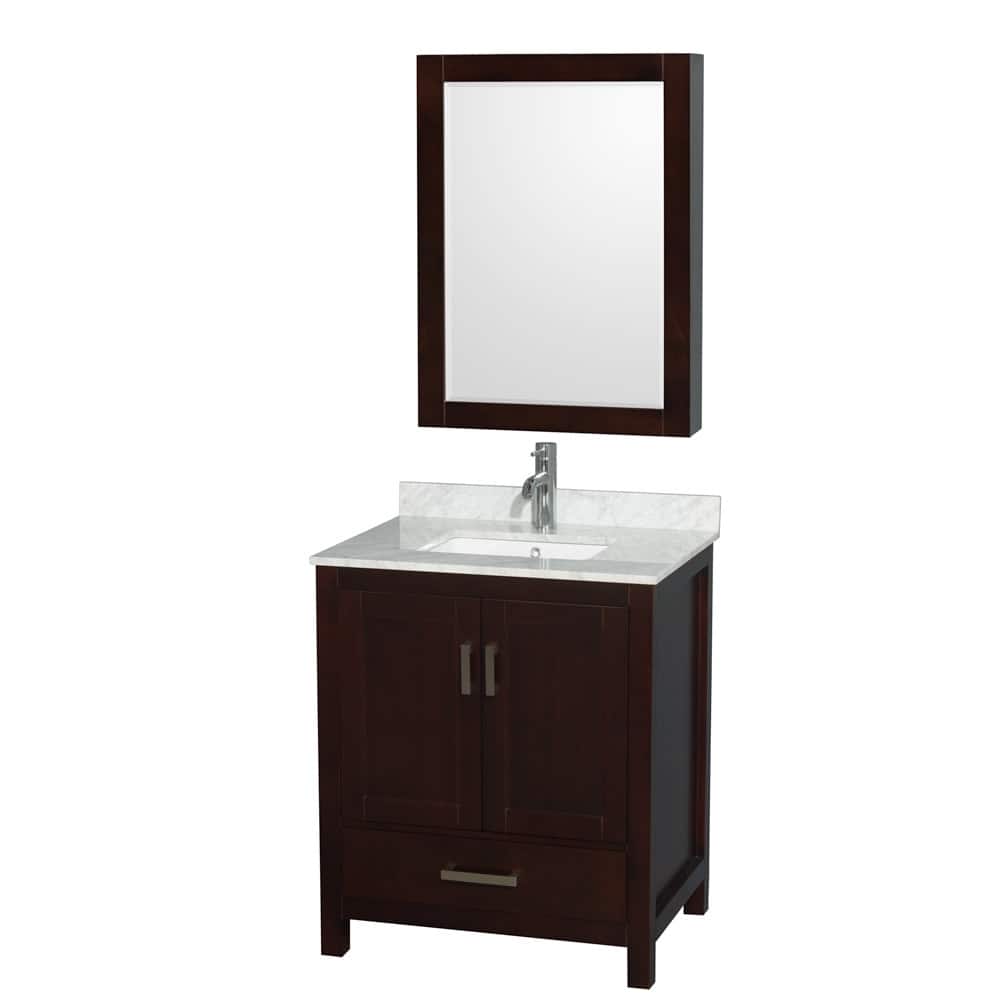 Wyndham Collection WCS141430SUNSMED Sheffield 30" Free Standing Single