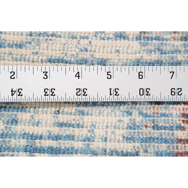 Hand Knotted Oriental Viscose Silk Carpet Modern Abstract Multi-Colored Abstract Area Rug - 7' 9'' X 4' 11''