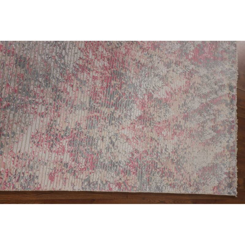 Moder / Abstract Area Rug Handmade Oriental Wool Carpet - 5'7" x 8'0"