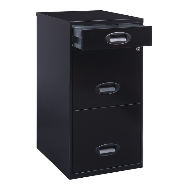 Black metal filing cheap cabinet 3 drawer