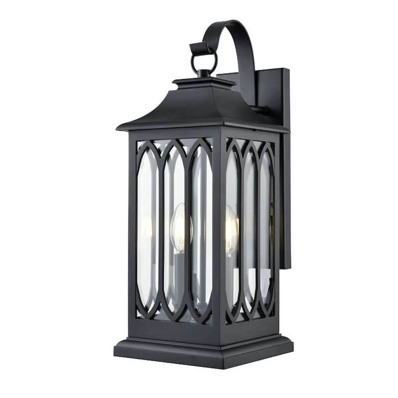 Mallorey Outdoor Wall Sconce Powder Coated Black - Powder Coated Black - 20
