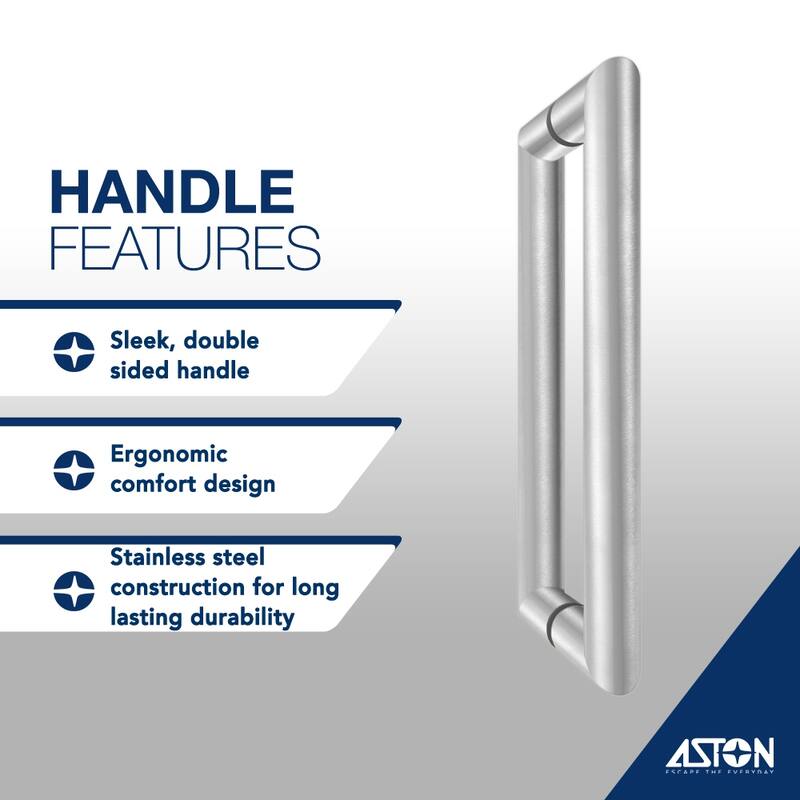 Langham XL 48-52 in. x 32 in. x 80 in. Frameless Sliding Shower Enclosure, Ultra-Bright Frosted Glass