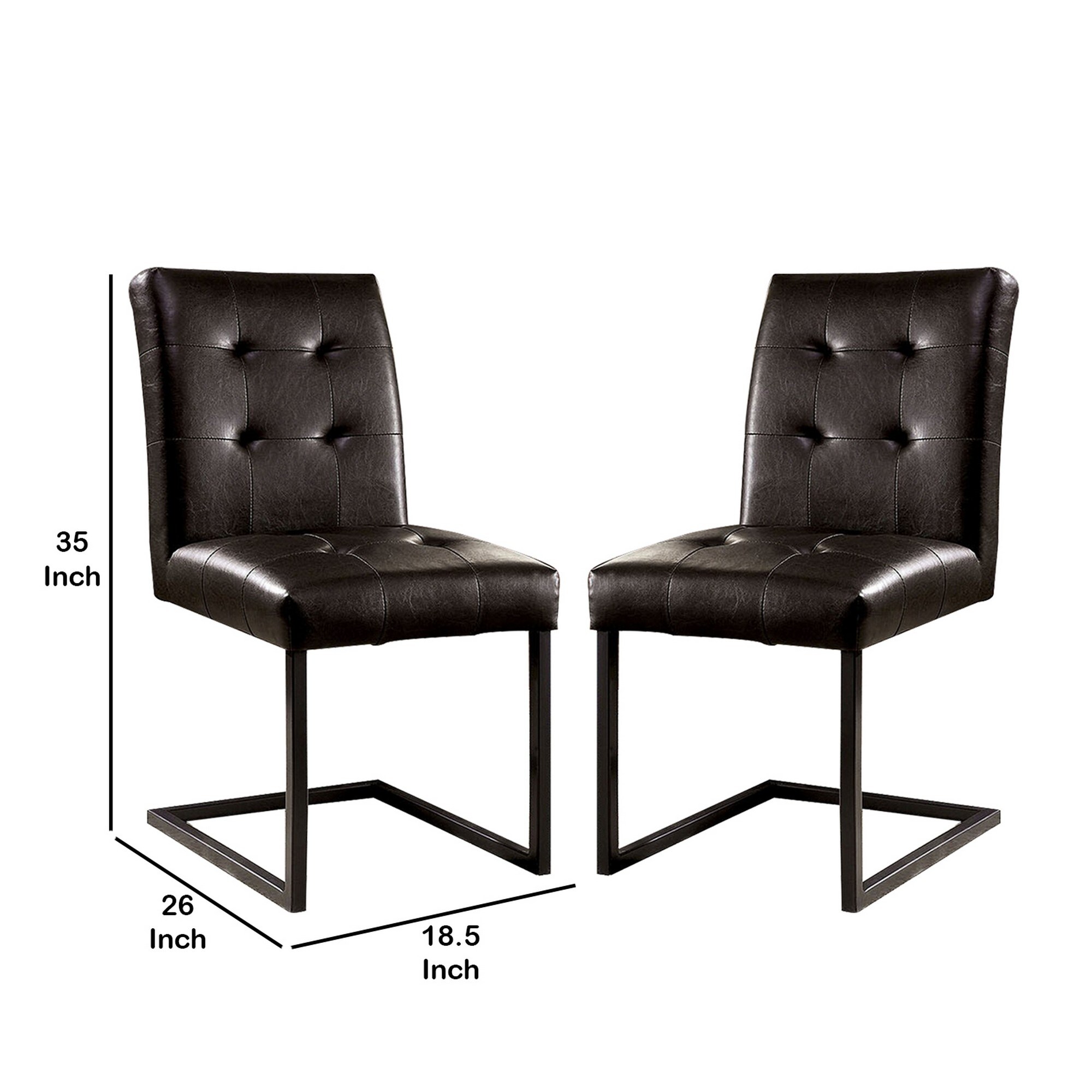 Cantilever leather dining chair sales