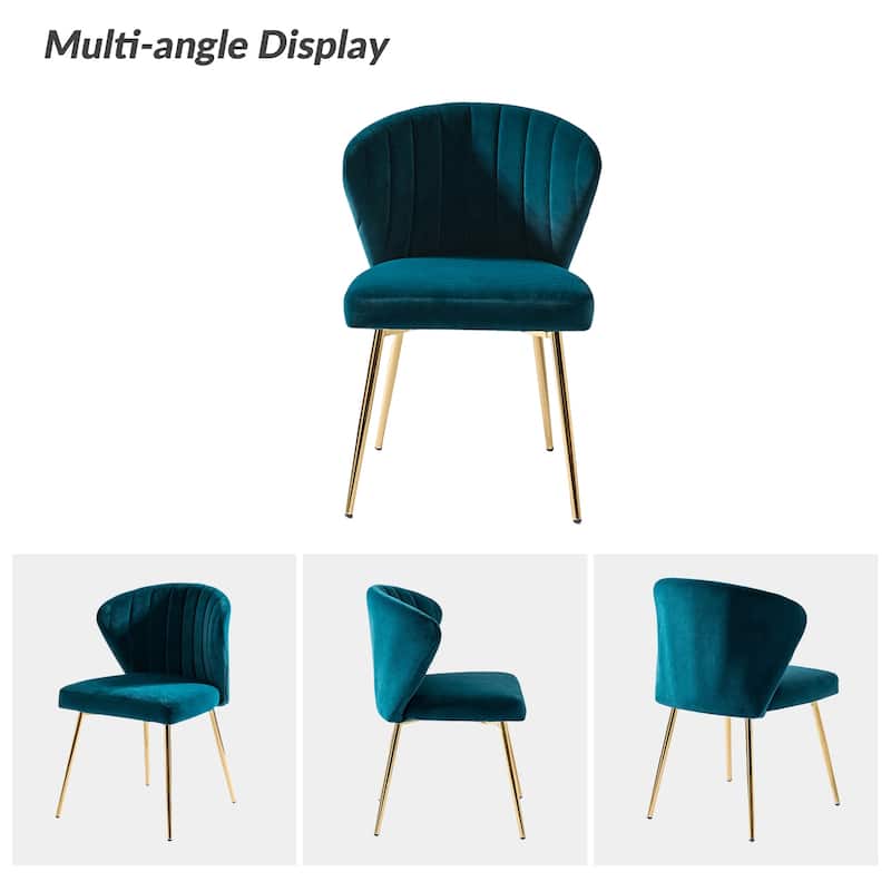 Aruna Accent Chair with Metal Legs 20''W X 19.5 ''D X 29''H by HULALA HOME