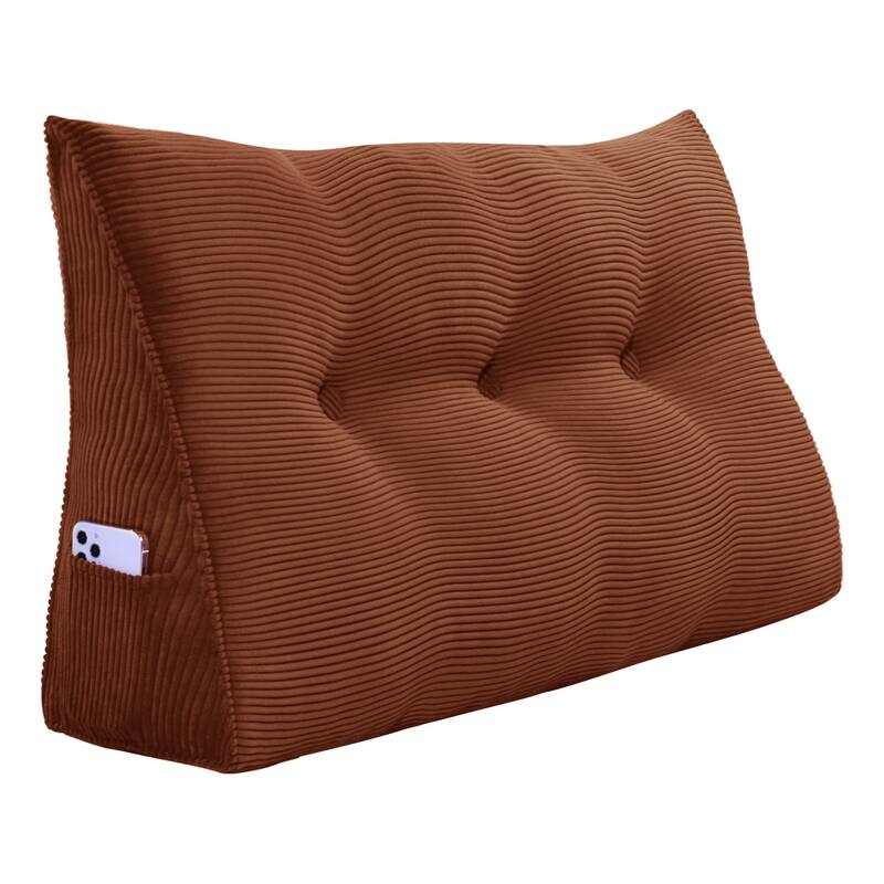 WOWMAX Bed Reading Wedge Back Support Headboard Pillow for TV Watching - Twin