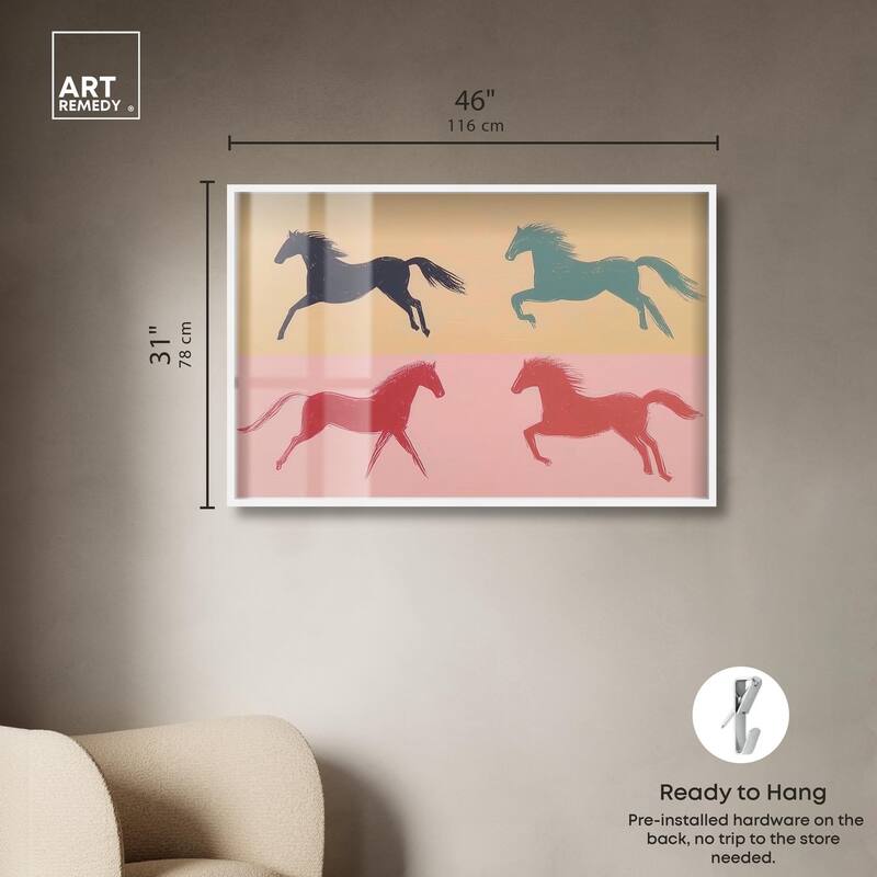 Galloping Quartet Shadowbox by Art Remedy