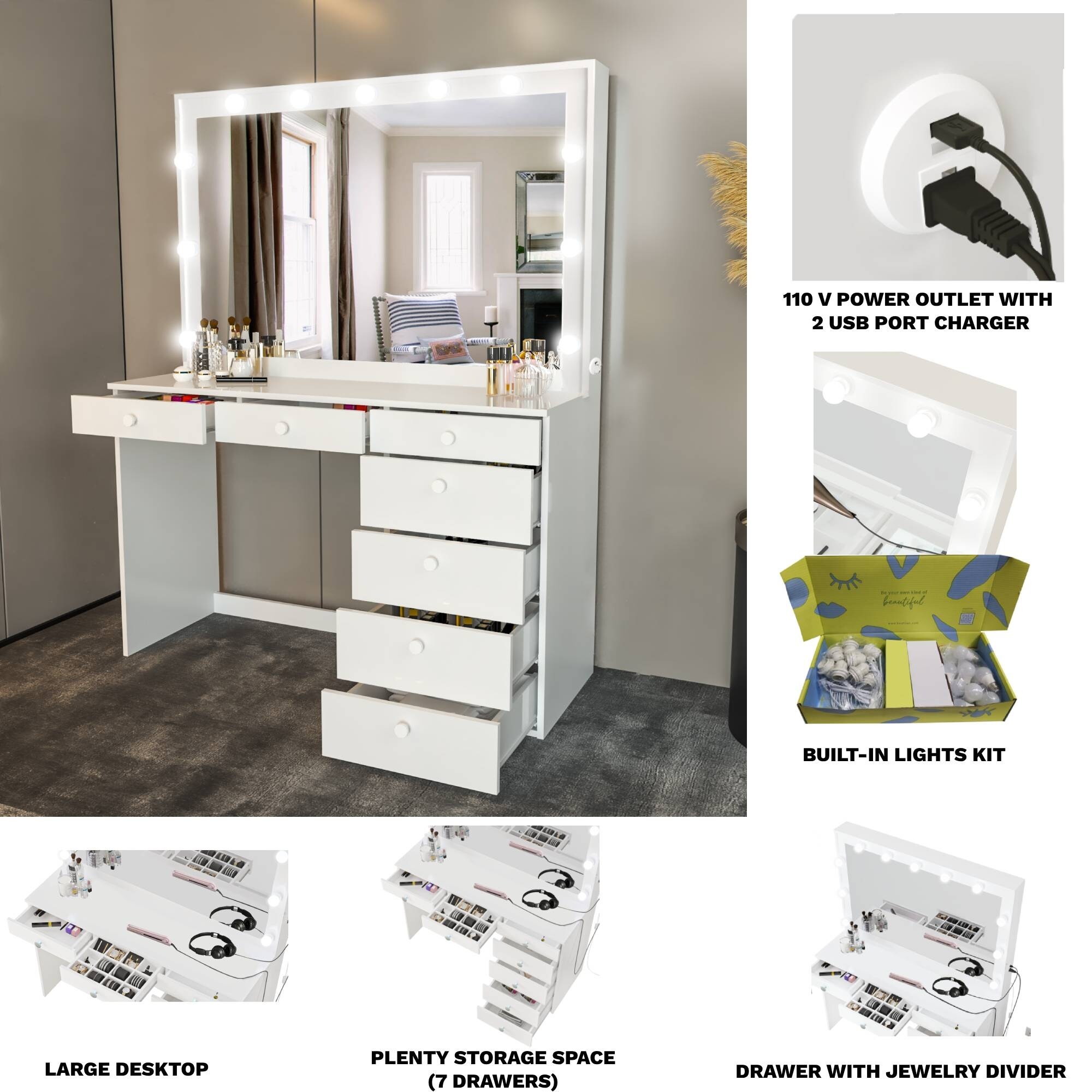 Boahaus joan hotsell dressing table stores