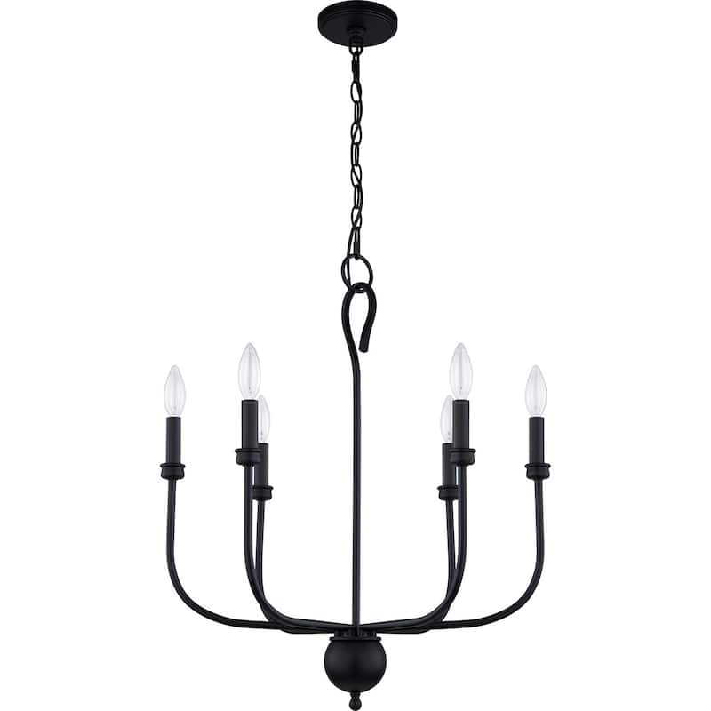 Blanche 6-Light Chandelier in Matte Black