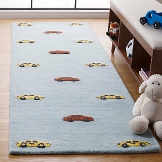 SAFAVIEH Handmade Kids Reina Cars Wool Rug