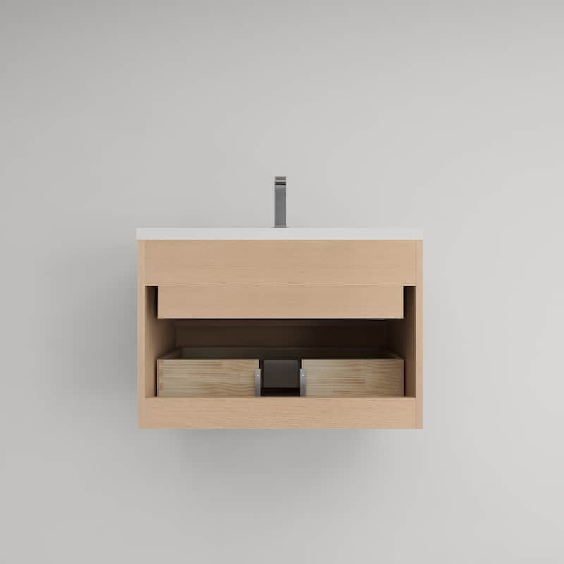 Victoria 60'' Floating Vanity with Double Reinforced Acrylic Sink - 59.5