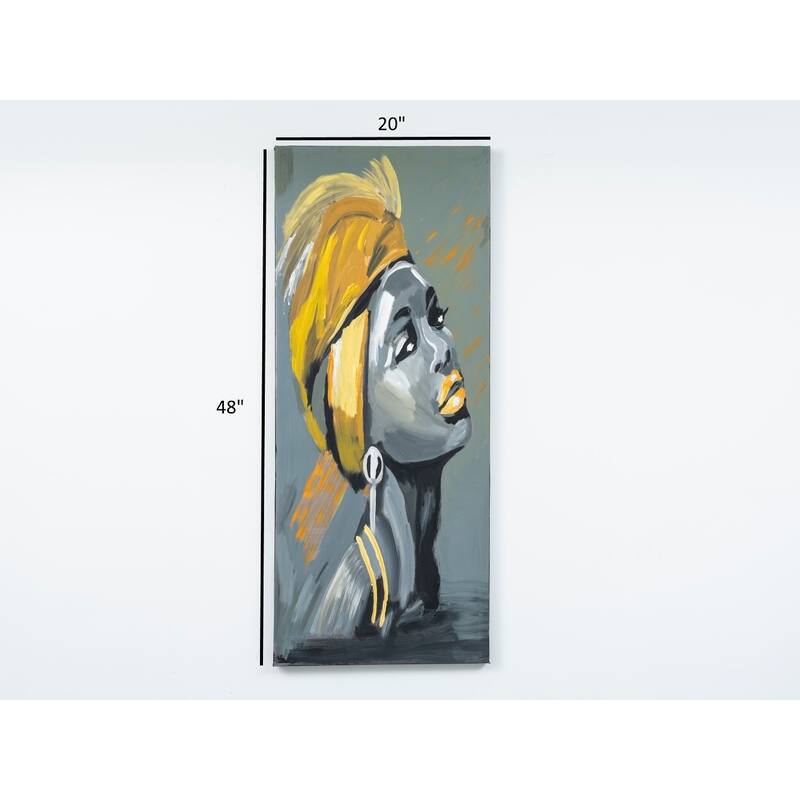 Wandela Wall Canvas Paintings 47'' x 19'' - Grey