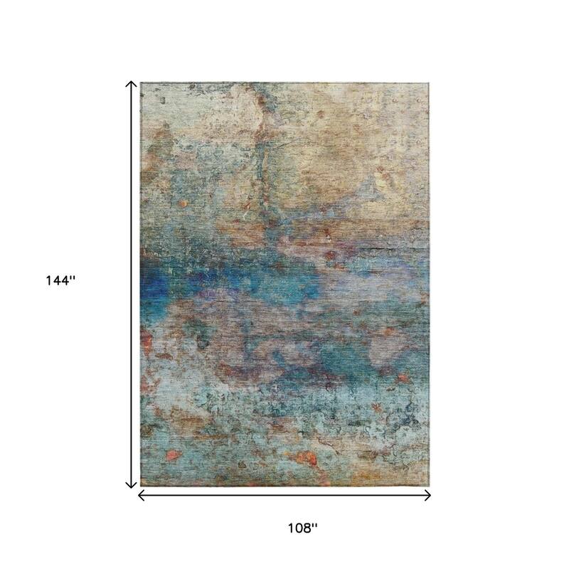 HomeRoots Abstract Transitional Rectangle Outdoor Rug