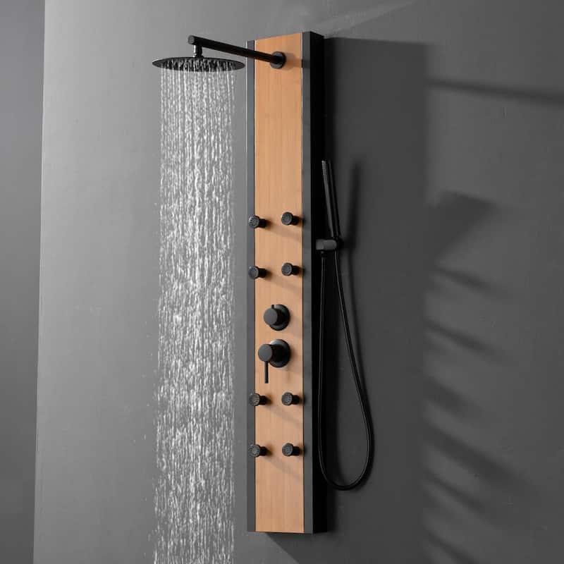 WIZ 8-Jet Modern Rainfall Shower Panel System