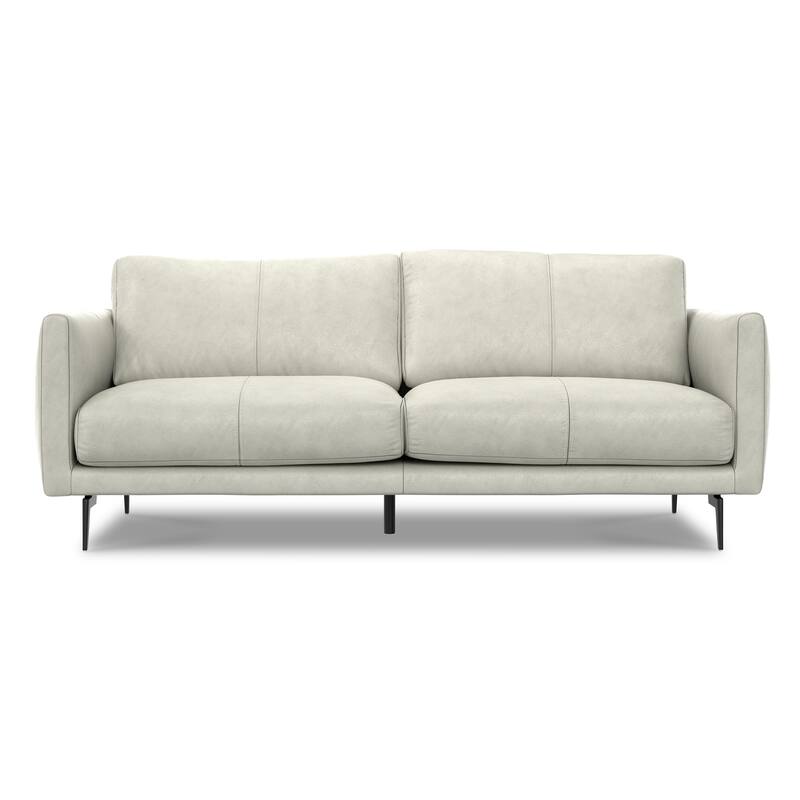 WYNDENHALL Danbury Modern Mid-Century 81" Wide Sofa in Genuine Leather