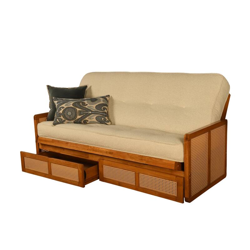 Somette Westport Full-size Futon with Storage includes Mattresses