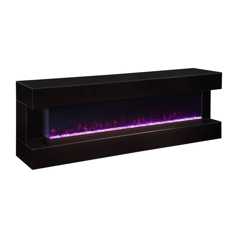 Wooden TV Stand with Visual Flame Box