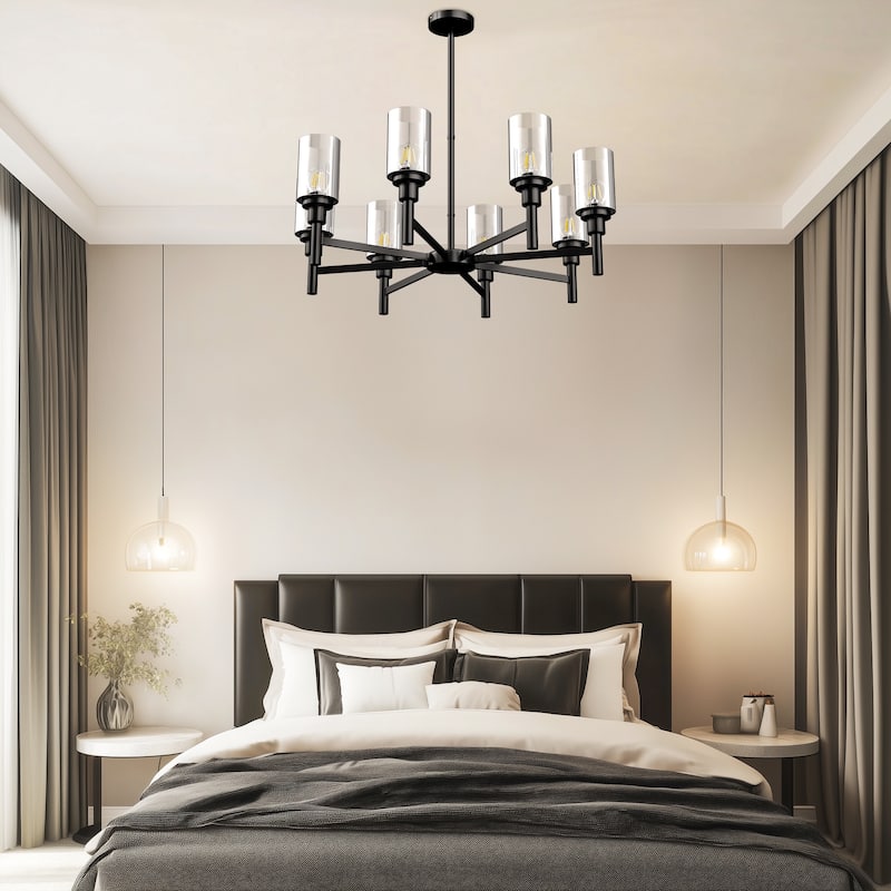 Farmhouse Ferris Wheel Glass Chandelier