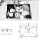 preview thumbnail 6 of 4, Vanityfair 30 Inch Single Bowl Stainless Steel Topmount Kitchen Sink 16 Gauge with 2 Faucet Holes