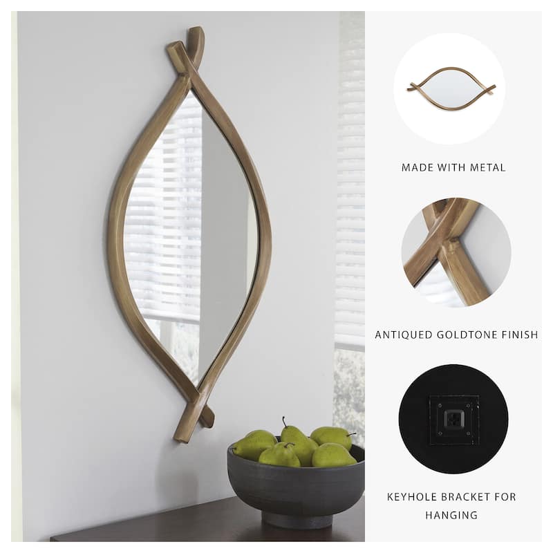 Signature Design by Ashley Bartner Gold Accent Mirror - 18.11" W x 1.25" D x 36.02" H