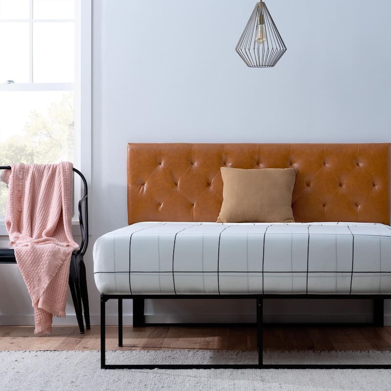 Brookside Adjustable Faux Leather and Metal Contemporary Bed