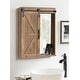 preview thumbnail 3 of 26, Cates Decorative Wood Wall Cabinet with Vanity Mirror and Barn Door