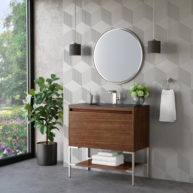 James Martin Vanities 805-V35.4-BN-CH Mantova 36" Single Basin Poplar