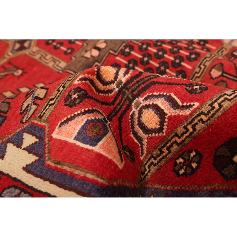 ECARPETGALLERY Hand-knotted Andelz Red Wool Rug - 5'3 x 6'9