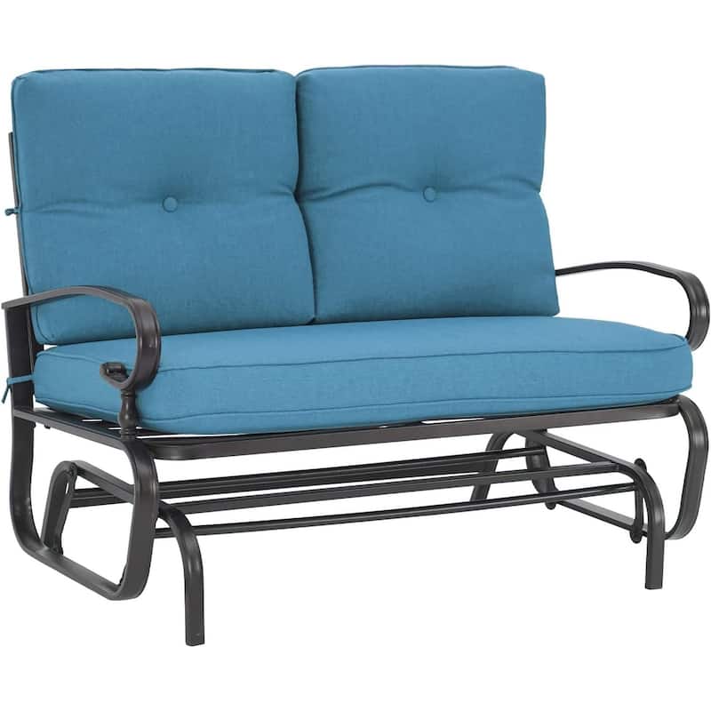 Nista Outdoor Glider Bench Rocking Chair with Cushion for 2 Person by Havenside Home