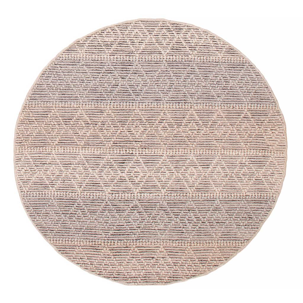 ECARPETGALLERY Braid weave Sienna Ivory Wool Rug - 4'10 x 4'10